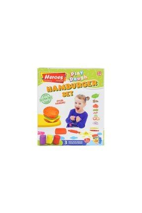 Hamburger Mini Set Oyun Hamuru Hamburger Yapma Seti 7 Parça AS2020M308