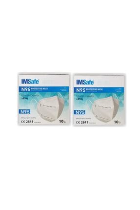 5 Katlı Iso Belgeli 20 Adet Ambalajlı N95 Beyaz Renk N95 Cerrahi Maske N95-IMSAFE-2001