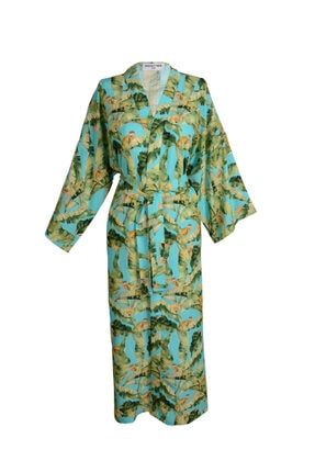 Kadın Yeşil Uzun Kosta Rika Kimono CD1098UKN