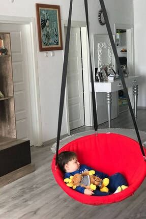 svava kirmizi relaks cocuk ve yetiskin yuvarlak tavana asilan salincak koltuk fiyati yorumlari trendyol