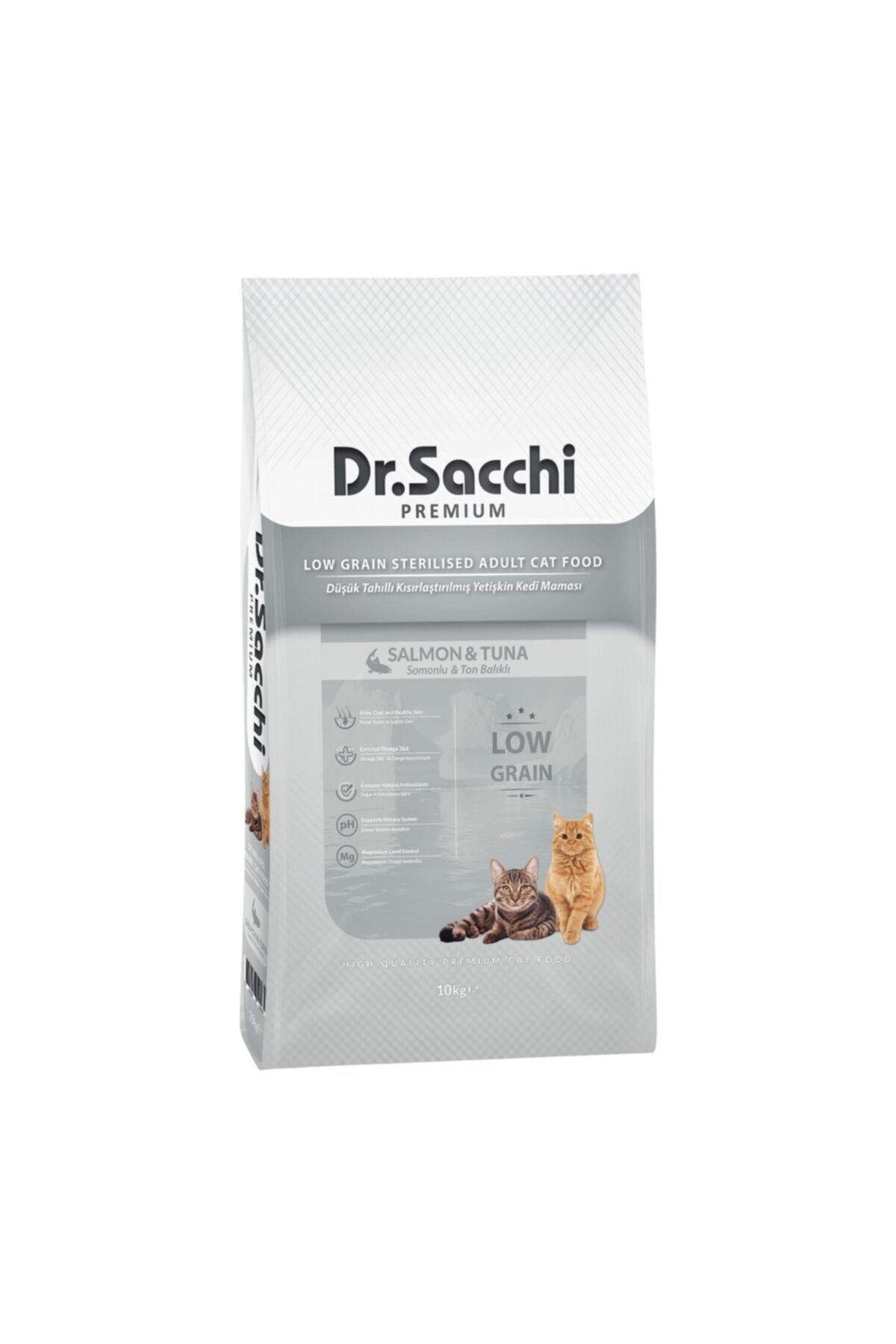 Dr. Sacchi Düşük Tahıllı Somonlu Kısır Kedi Maması 1 kg