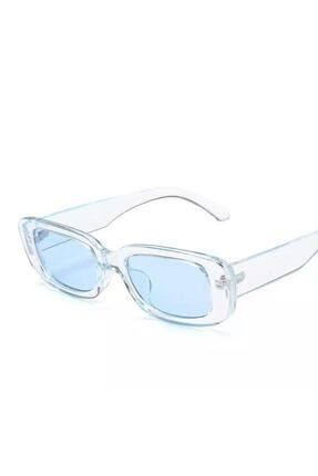 Mavi Dikdörtgen Vintage-retro Unisex Güneş Gözlüğü vintage gözlük elit