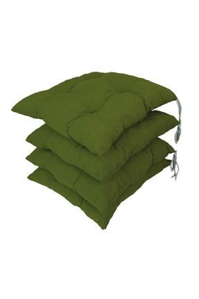 Yeşil Duck Keten Sandalye Minderi 4'lü PYMMNDR001