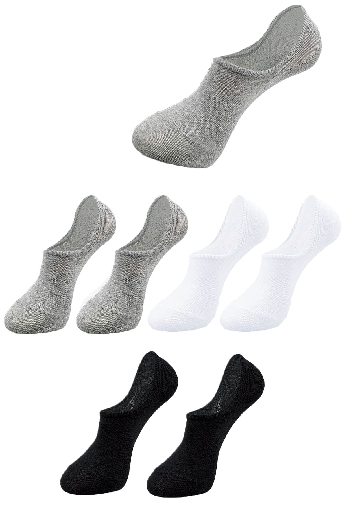 BGK Unisex 6 Paar unsichtbare Sneakersocken aus Baumwolle, bunt - Trendyol