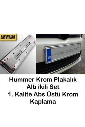 Hummer Krom Plakalık Nikel Plaka Altı Ön-arka AK707