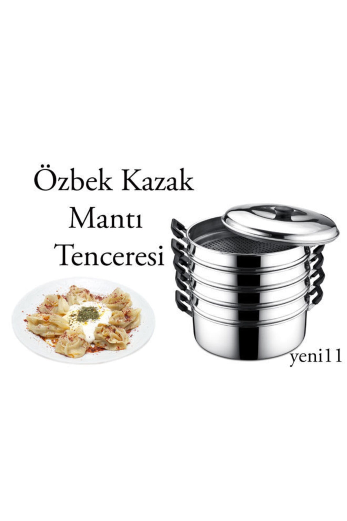 Genel Markalar Ergingroup Mantı Alüminyum Tenceresi 32 Cm Kazak-özbek Mantı Buharlı Çok Katlı