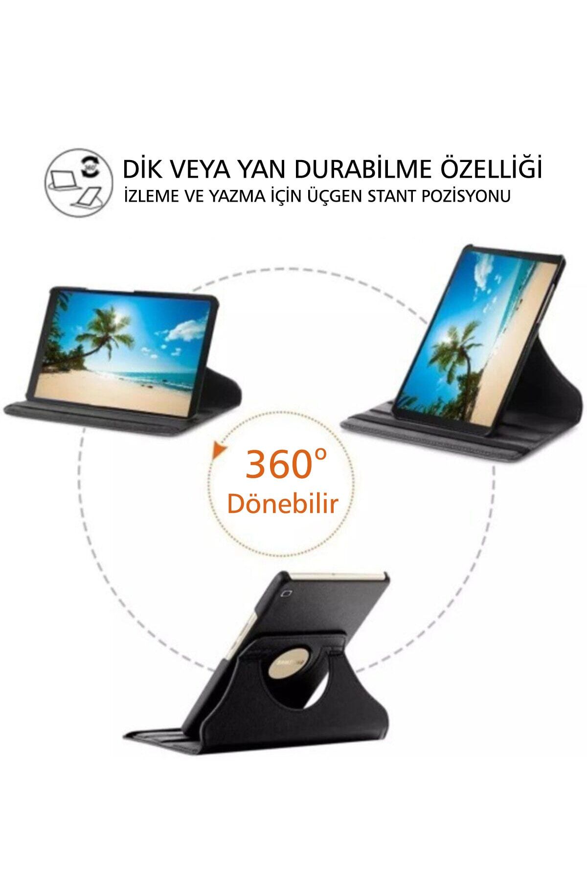 KZY İletişim-Samsung Galaxy Note 10.1 N8000 Tablet Case with Rotatable Stand - Red 2