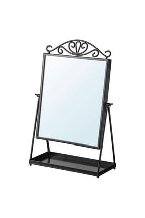 Dekoratif Karmsund Ayaklı Masa Ve Makyaj Aynası 27 x 43 cm / Siyah