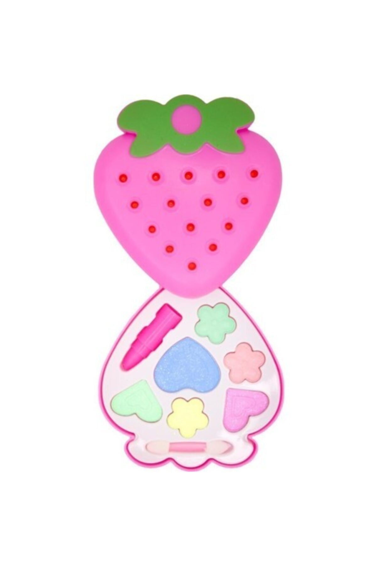 Genel Markalar Sürülebilir Oyuncak Tek Katlı Çilek Makyaj Seti Pembe Renk Kutulu Oyuncak