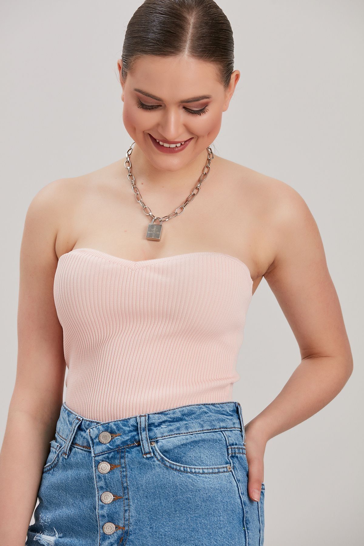 Y-London Bluse Rosa Slim Fit YB5591