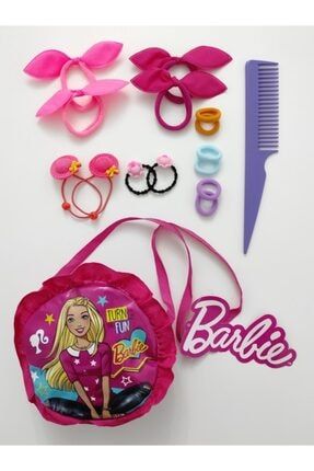 Barbie Çantalı 14 Parça Toka-tarak Seti HZRM-STS-10014