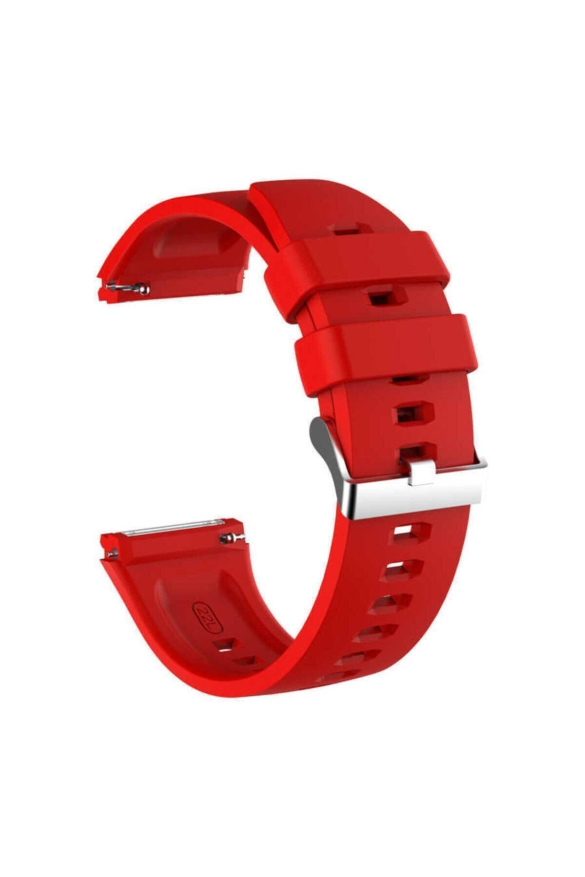 Huawei Gt 2e Uyumlu Silikon Kordon - Kırmızı