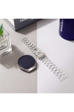 Samsung Galaxy Watch Gear S2 (20MM) Şeffaf Sert Plastik Akıllı Saat Kordonu Kayış Bileklik KRD-27 20mm Gear S2