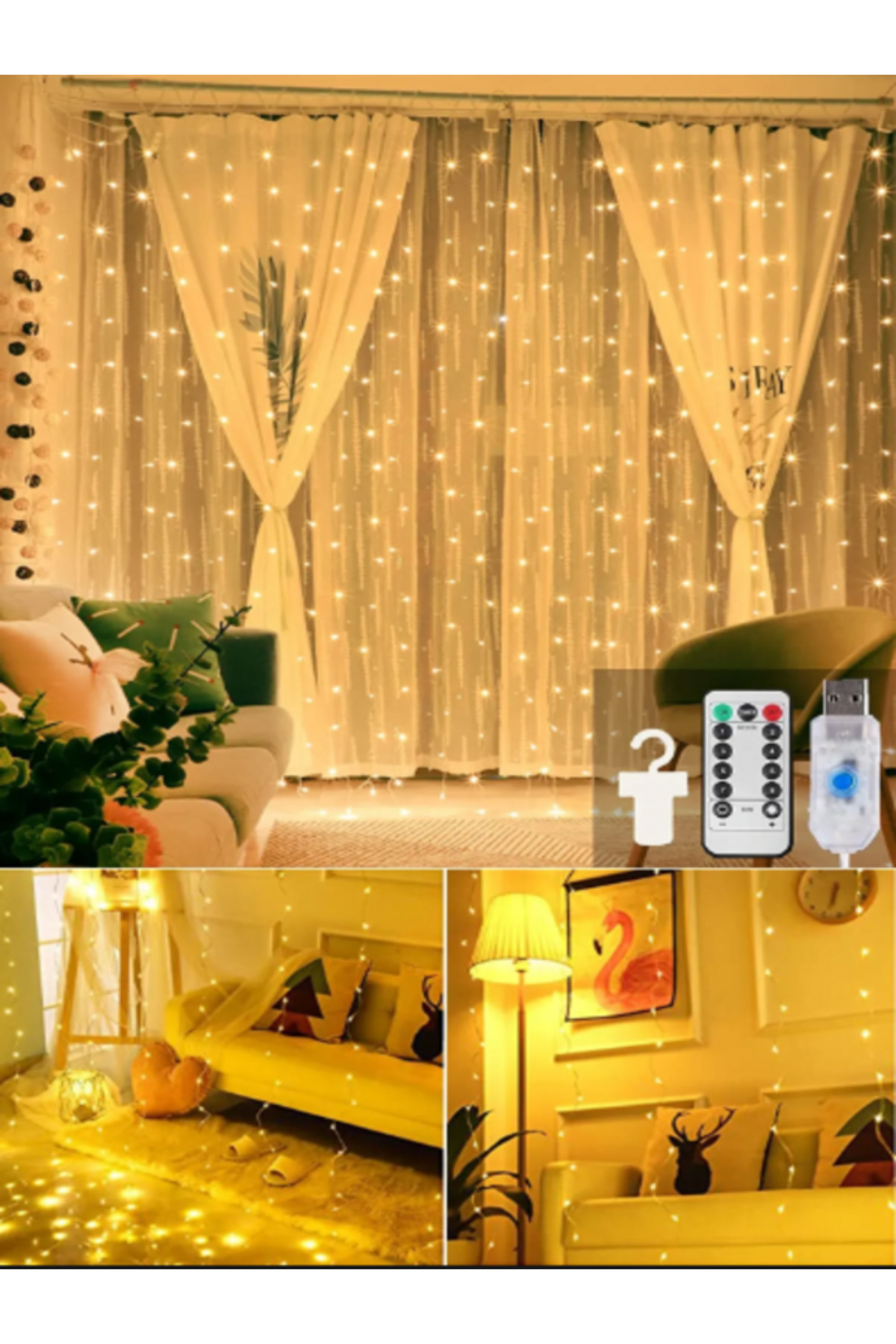 Ledison Perde Peri Led Dekoratif Ama l 2X2 Metre 200 Ledli 8 ledison-perde-peri-led-dekoratif-ama-l-2x2-metre-200-ledli-8