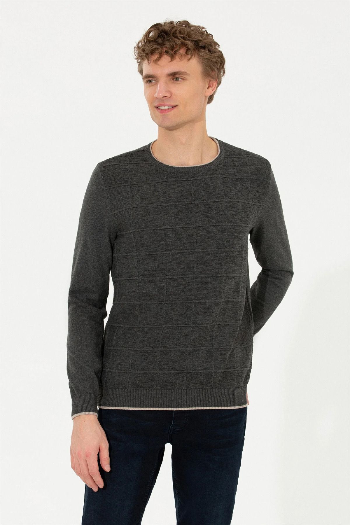 Dark grey mens sweater online