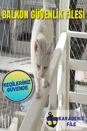 Karadeniz Dekor Ağları Balkon Filesi 2.5 X 15 (kuş Filesi, Kedi Filesi, Kuş A...