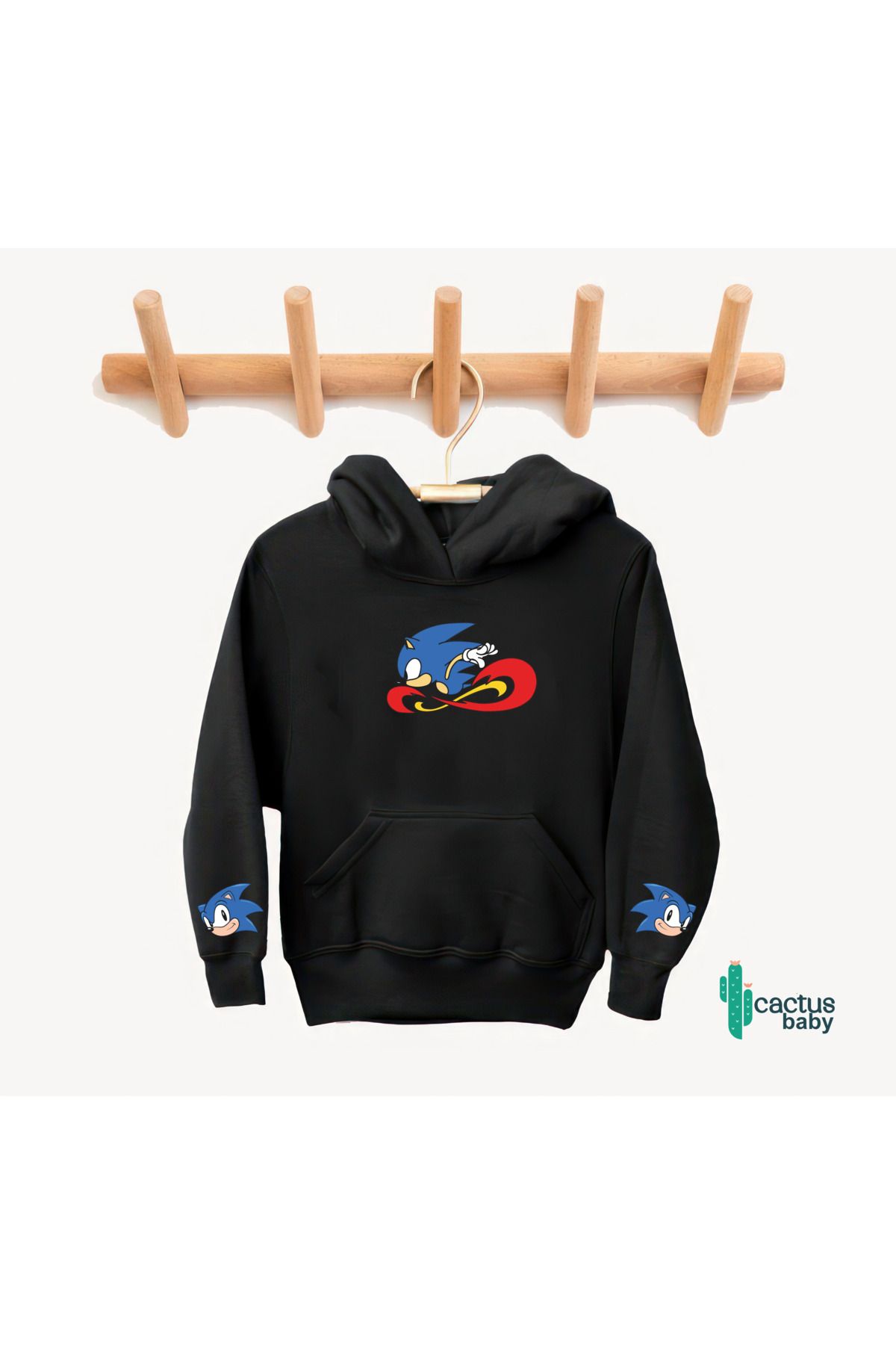 CACTUS COLLECTION Sweatshirt Pentru Copii Cactus Baby Sonic Design Unisex - 13–14 years