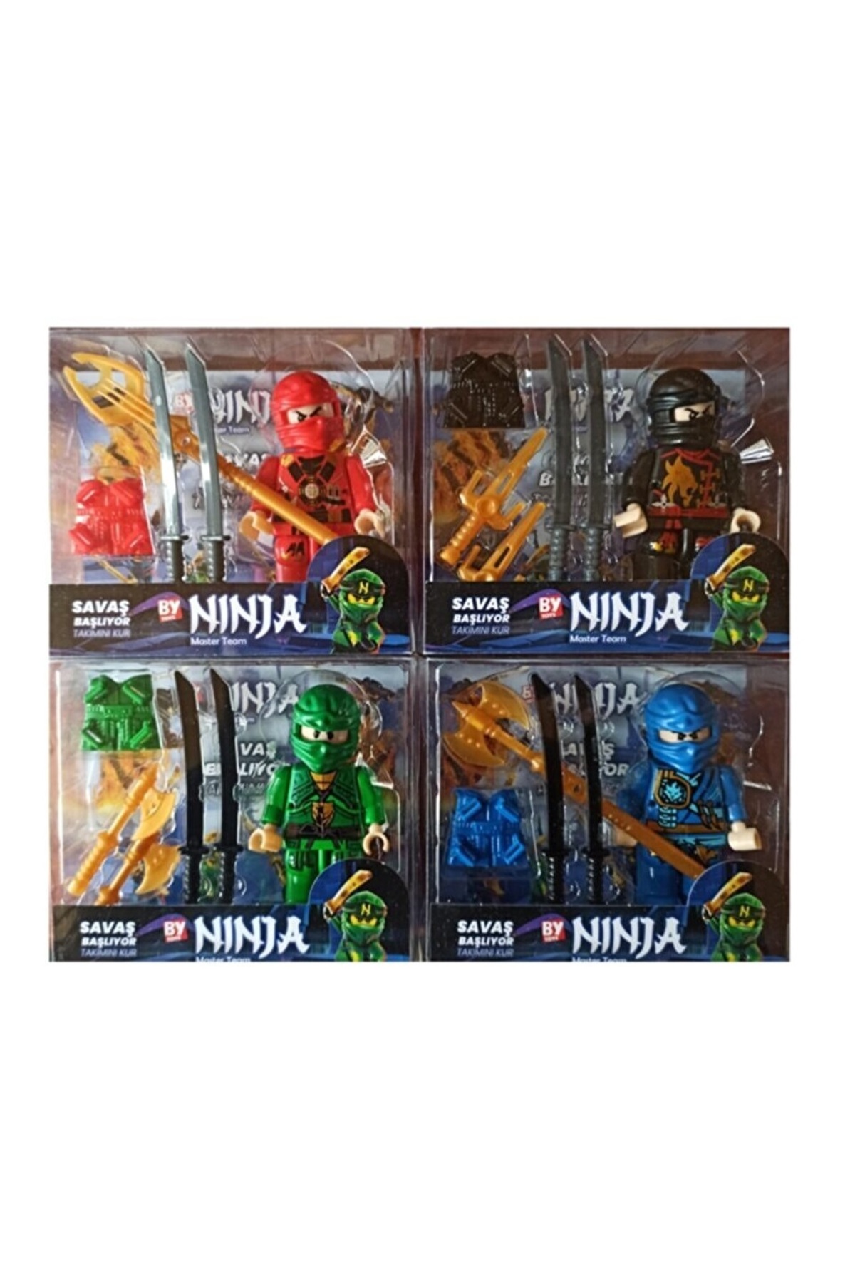 ست فیگور نینجا ۸ سانتی‌متری قرمز هدیه