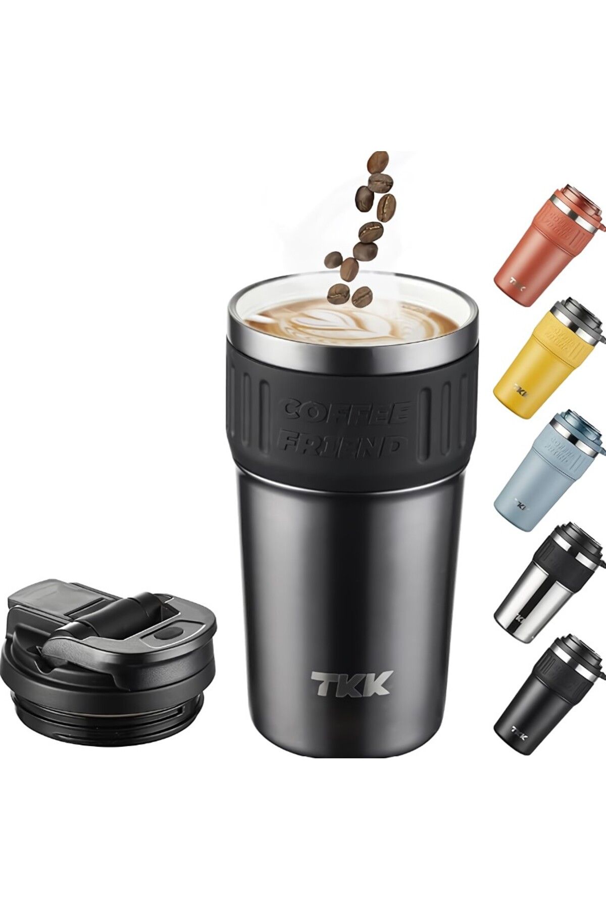 فلاسک مشکی ظرف سرامیکی. نوشابه آب آشامیدنی دونفوره دونفره THERMOS TERMOS T2023 TKK
