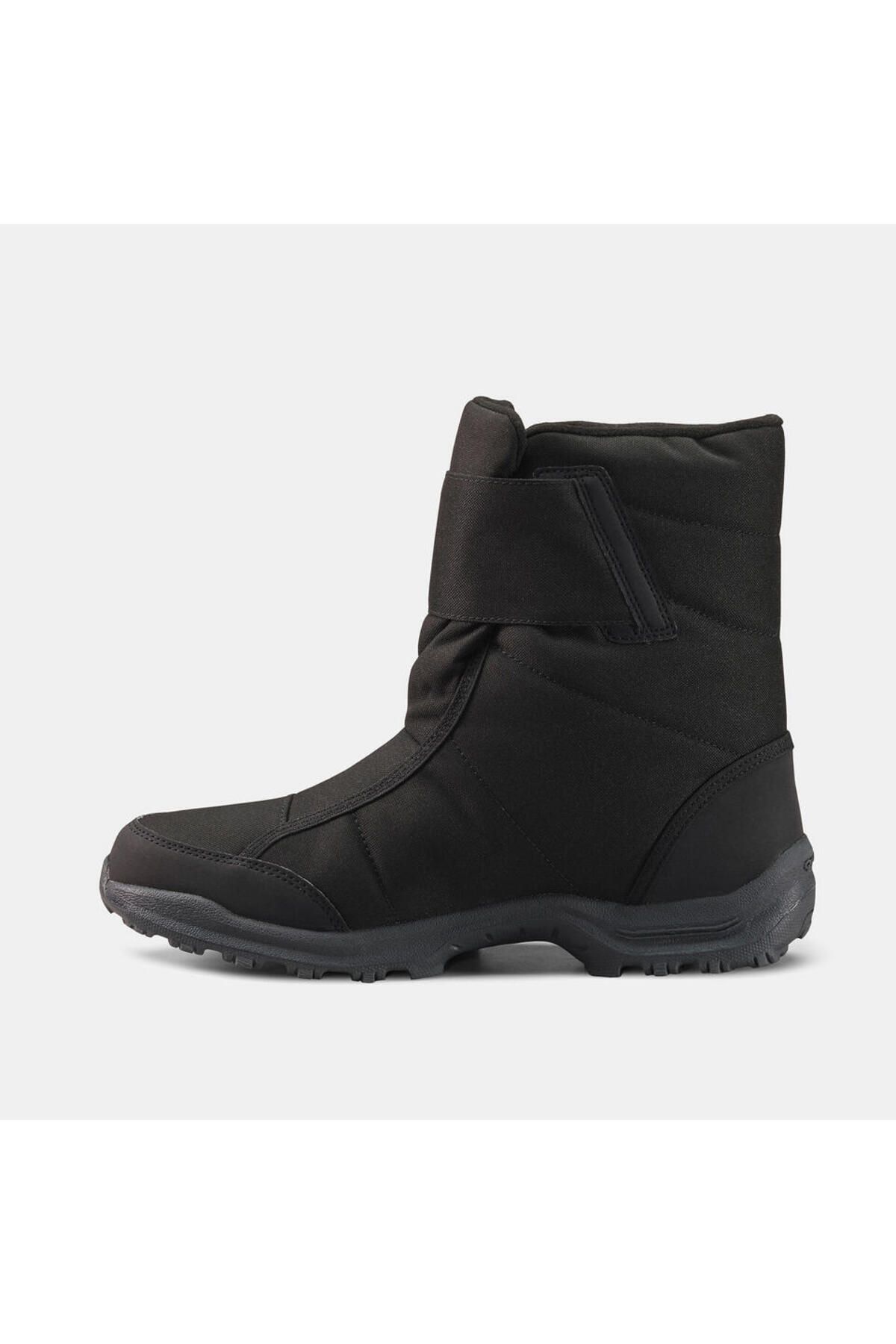 چکمه برفی مشکی زنانه بوت لغزش X WARM Decathlon