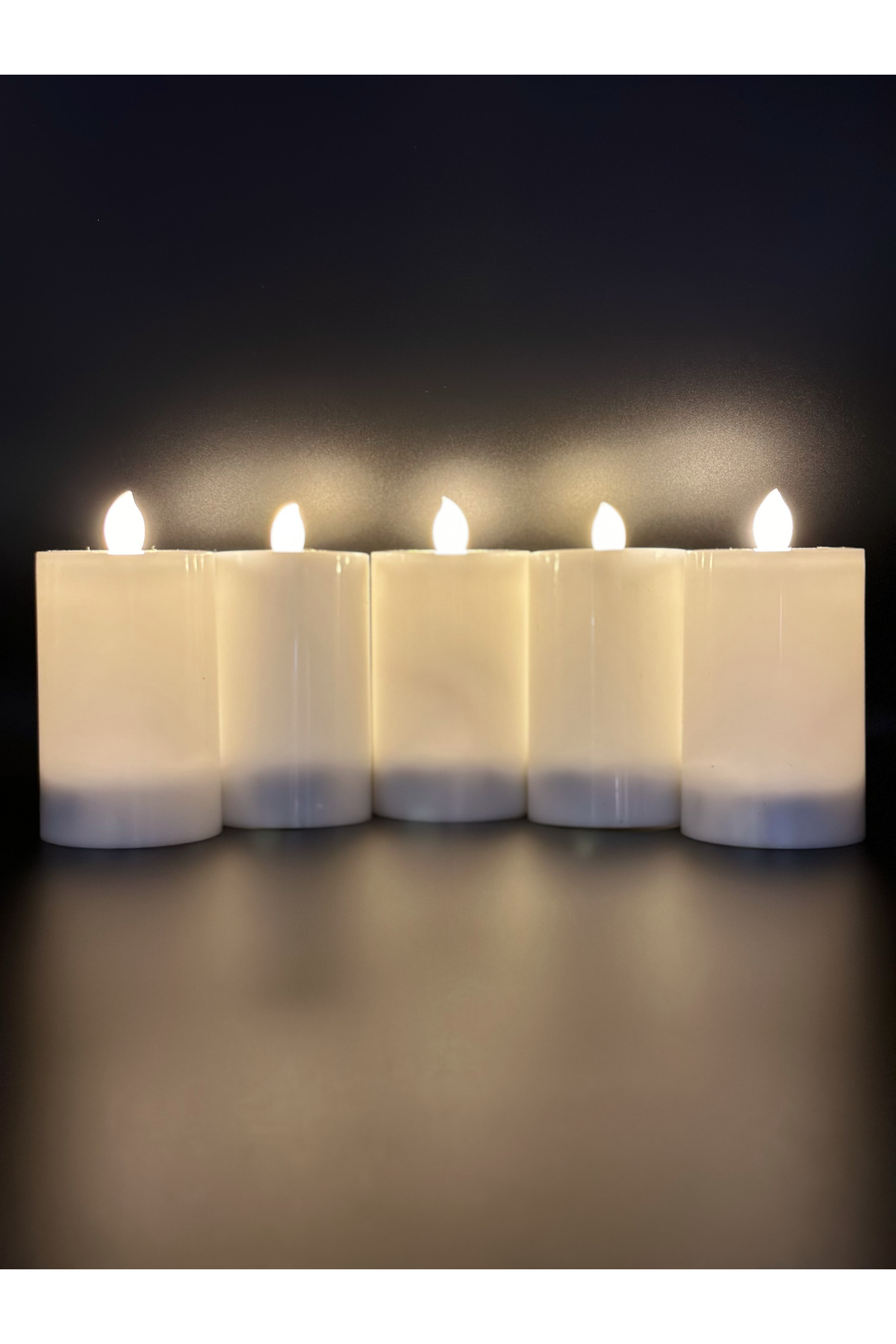 Led Mum 5 Adet 10 Cm Batom Cap 6 Cm Krem Renk - Fiyatı, Yorumları