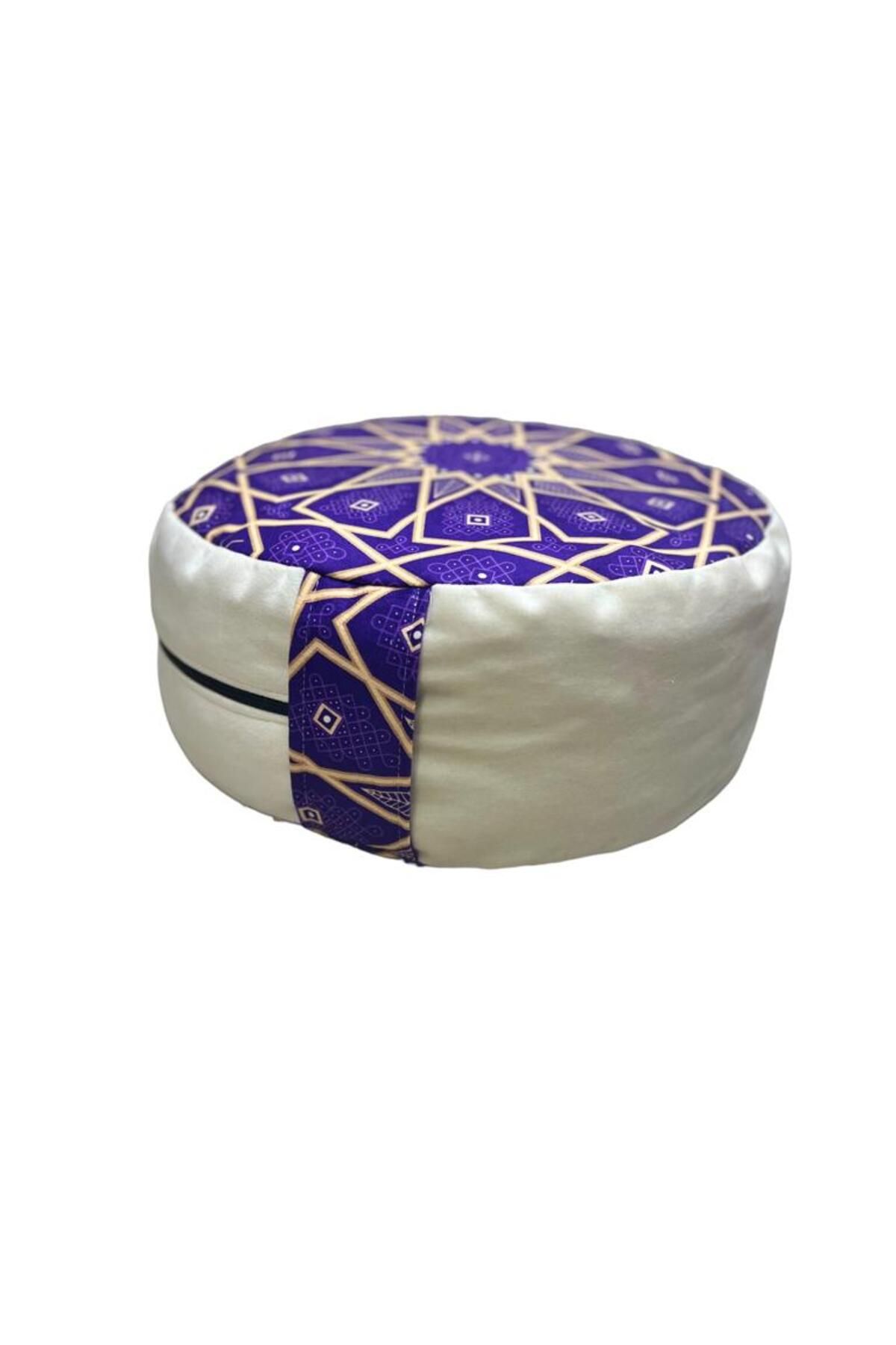 مت یوگا بنفش کوسن مدیتیشن Zafu Buckheat Fill 100 ٪ پنبه REMEGE