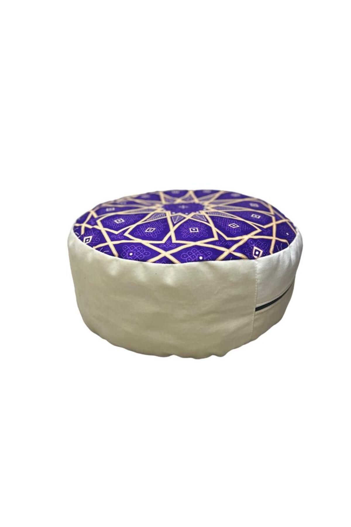 مت یوگا بنفش کوسن مدیتیشن Zafu Buckheat Fill 100 ٪ پنبه REMEGE