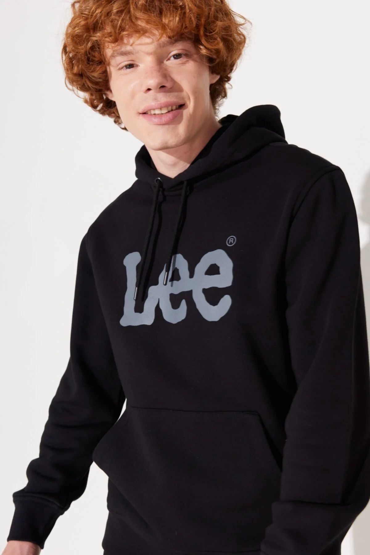 سویشرت مشکی مردانه سیاه متناسب با لباس اورجینال Lee