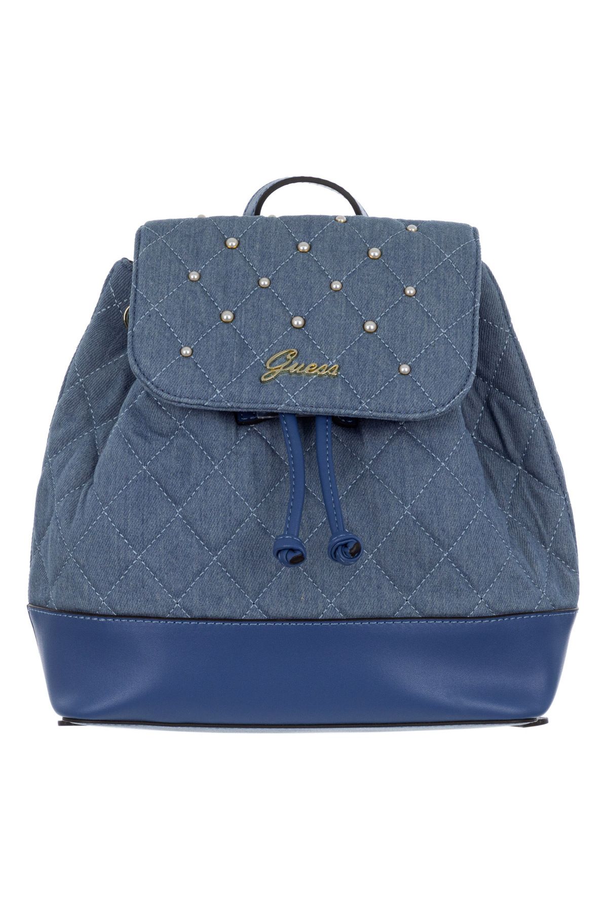 Guess Backpack Blue Plain Trendyol