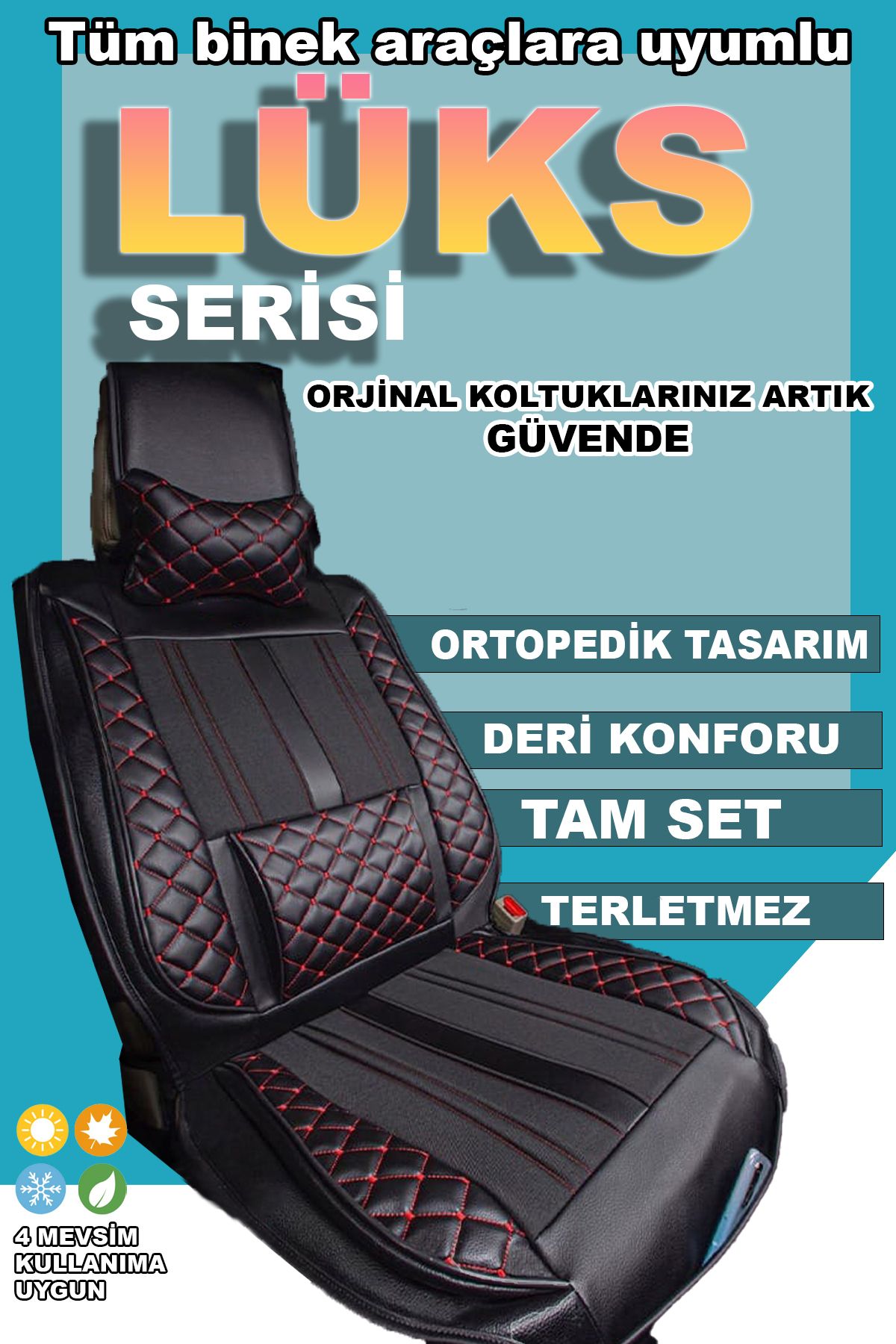 NiCe Shop Luxury Series Leather New Generation Car Seat Cover