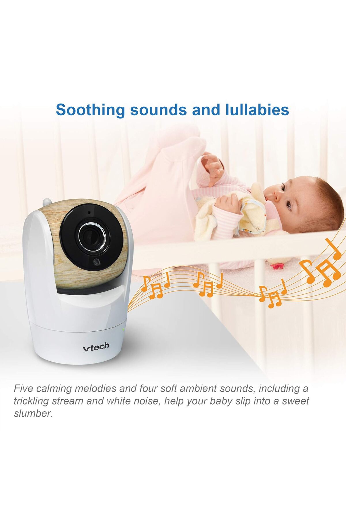 VTech Baby VTech VM919HD Pil Destekli Video Monitörü - 15 Saat Video Akışı, 7 Inc fotoğrafı 2 (önizleme)
