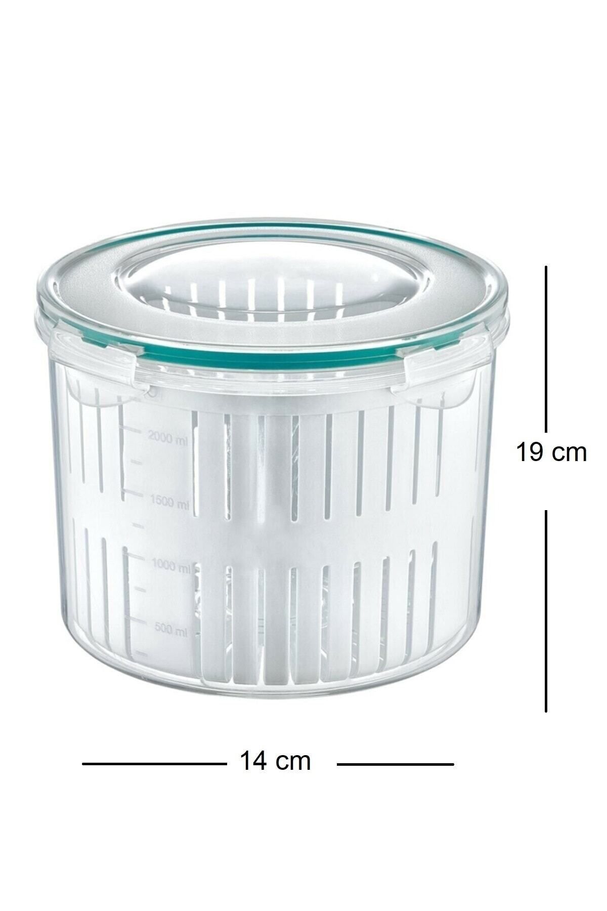 Meleni Home-2.5 Lt Pickle Holder with Leak-Proof Gasket - Fresh Box Storage Container 3