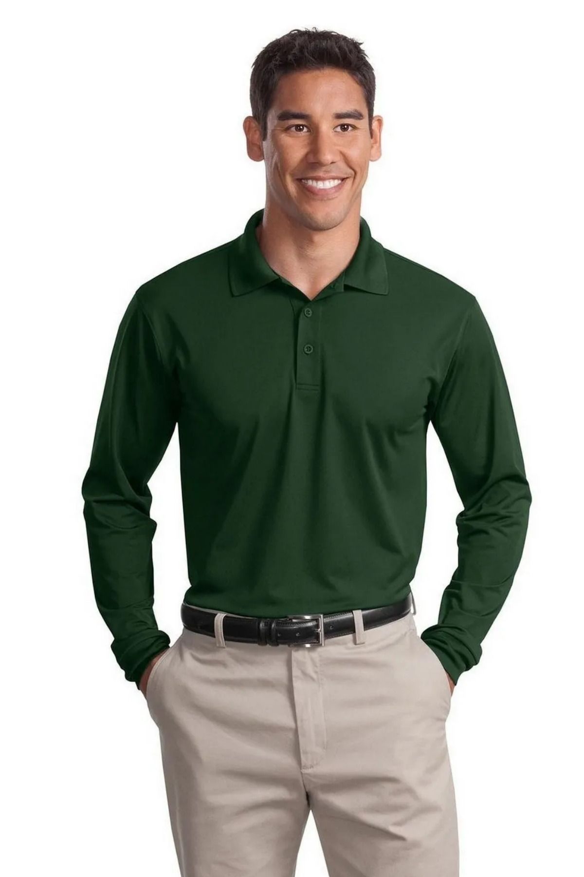 Dark green long sleeve shirt on sale
