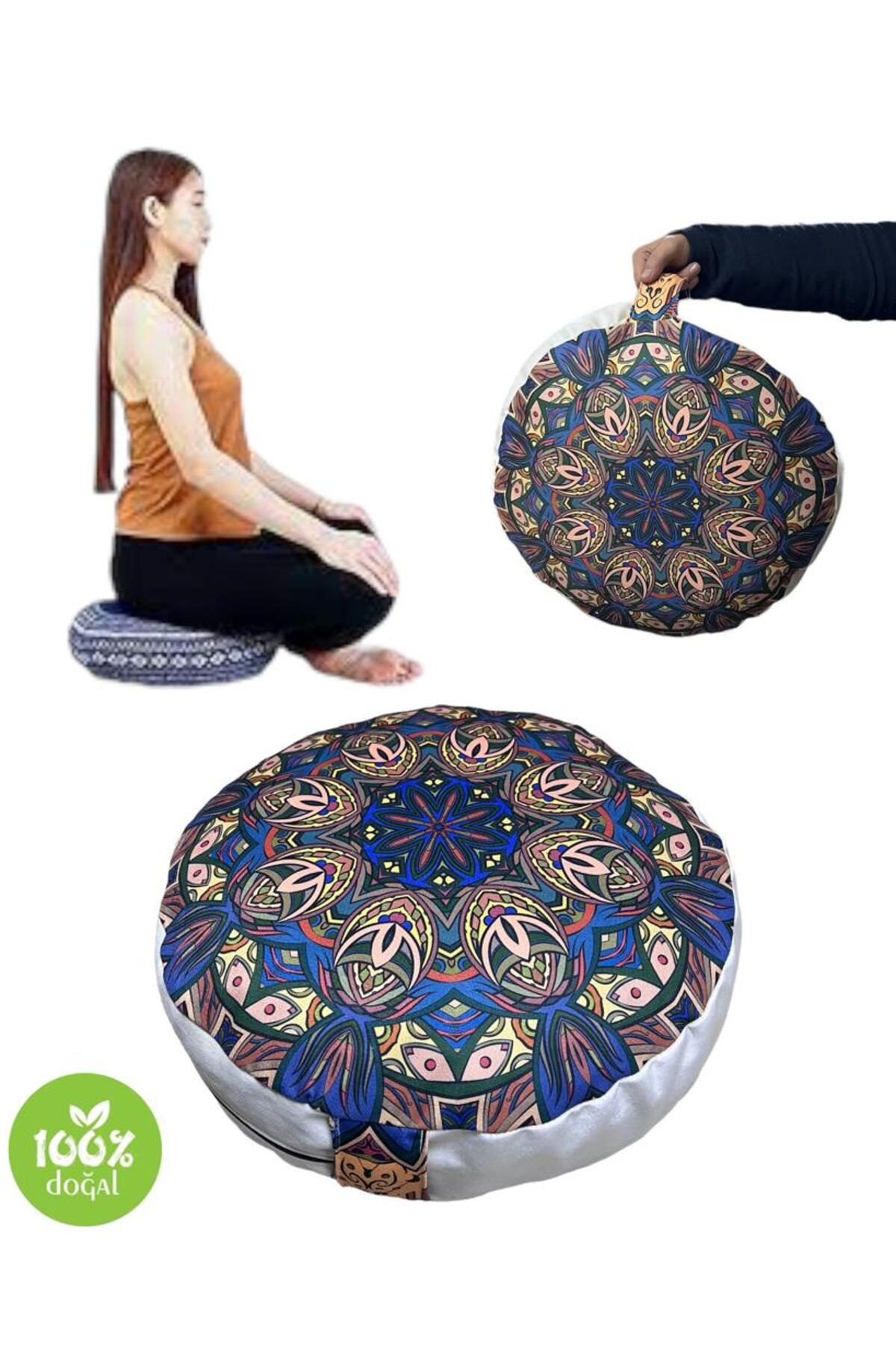 مت یوگا چند رنگ کوسن مدیتیشن Zafu Buckheat Fill 100 ٪ پنبه REMEGE
