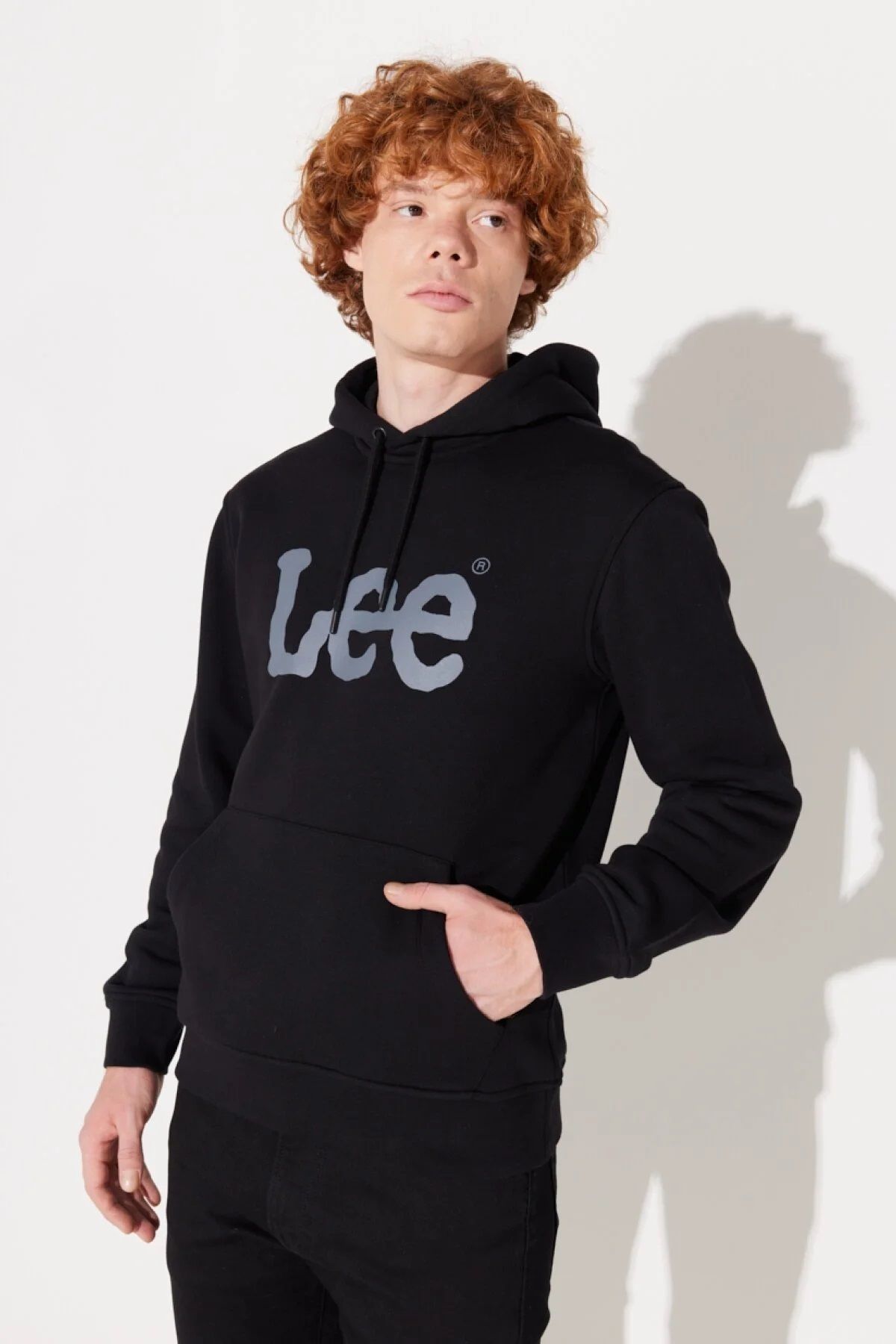 سویشرت مشکی مردانه سیاه متناسب با لباس اورجینال Lee