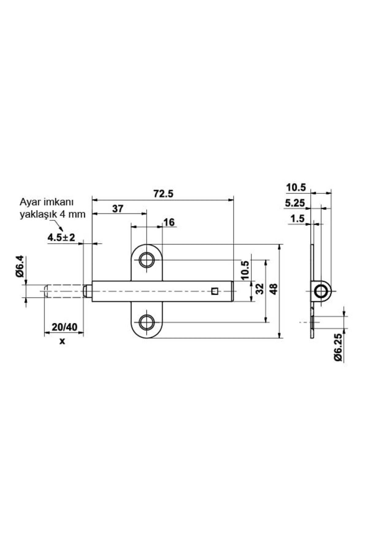 Hafele-20mm Gray Metallamat Push-To-Open Mechanism 2