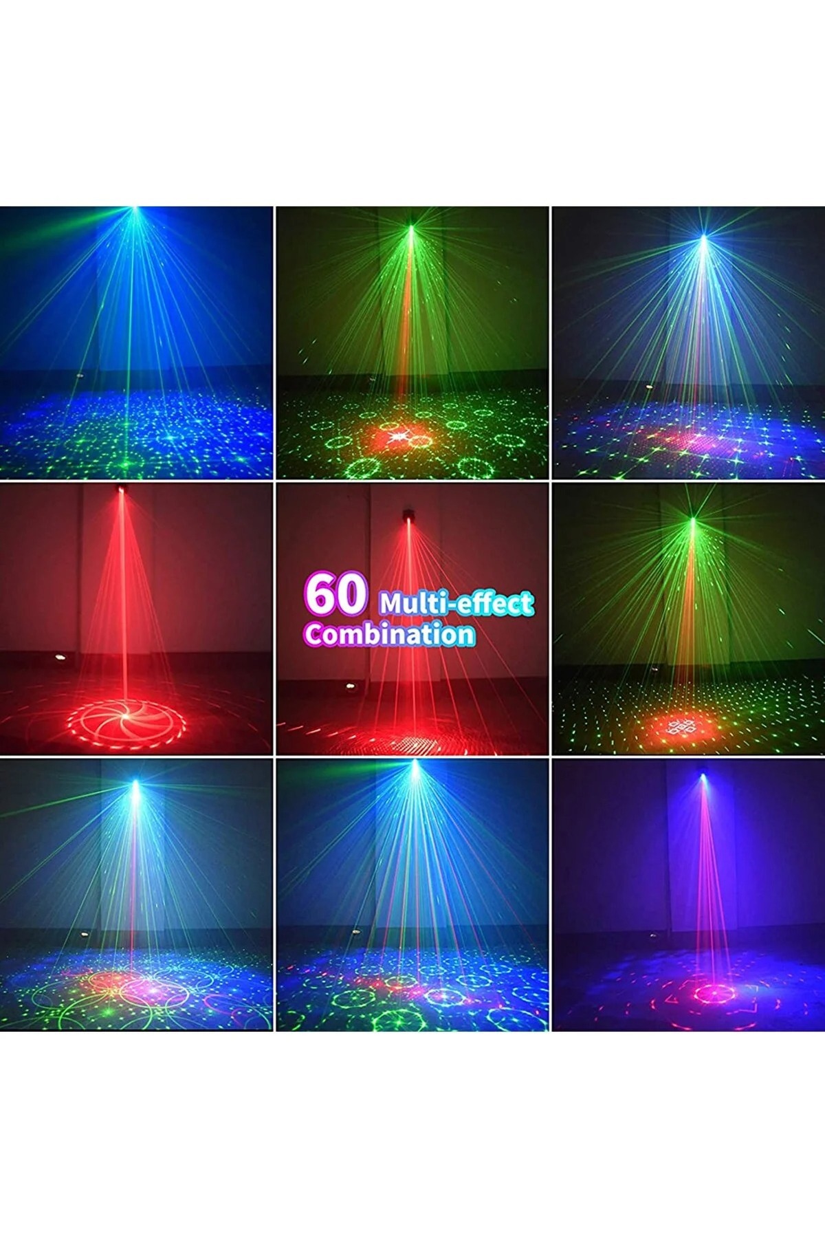 NORINCO DİSKO LAZER PROJEKTÖR SES KONTROLLÜ RGB LED AYDINLATMALI MİNİ ...