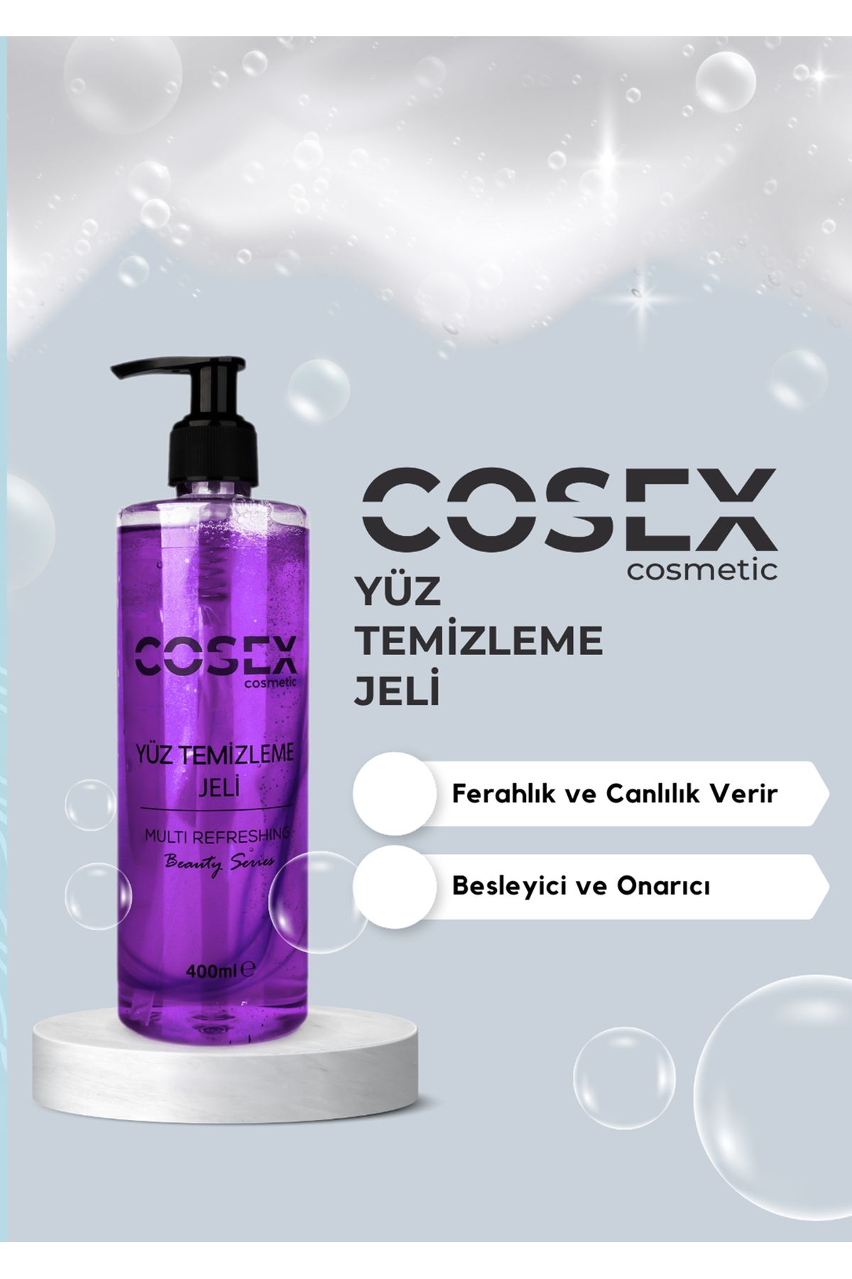 COSEX-Special Facial Cleansing Gel for Make-up, Oily and Combination All Skin 400 ml 2