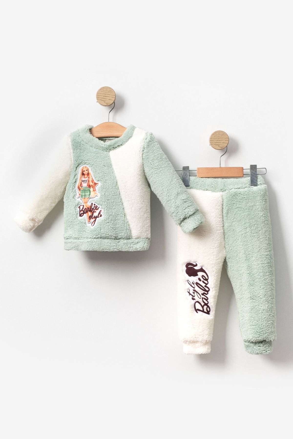 Bubito Barbie Visual Winter Welsoft Baby Kids Комплект верха и низа, зеленый BB2021MD0001336