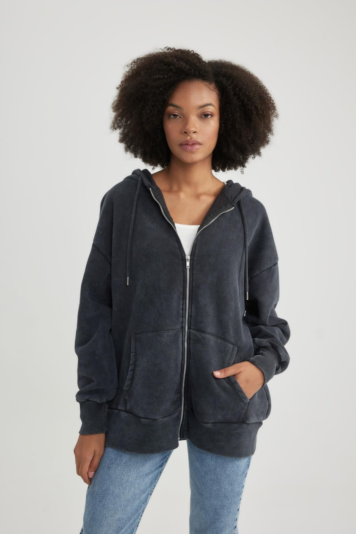 Thick discount gray cardigan