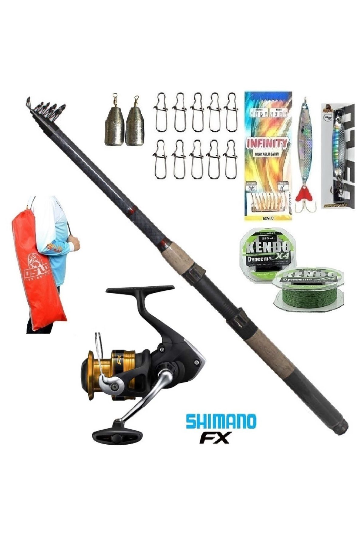 ست چوب ماهیگیری 10 40GR SPIN TELE SET shimano