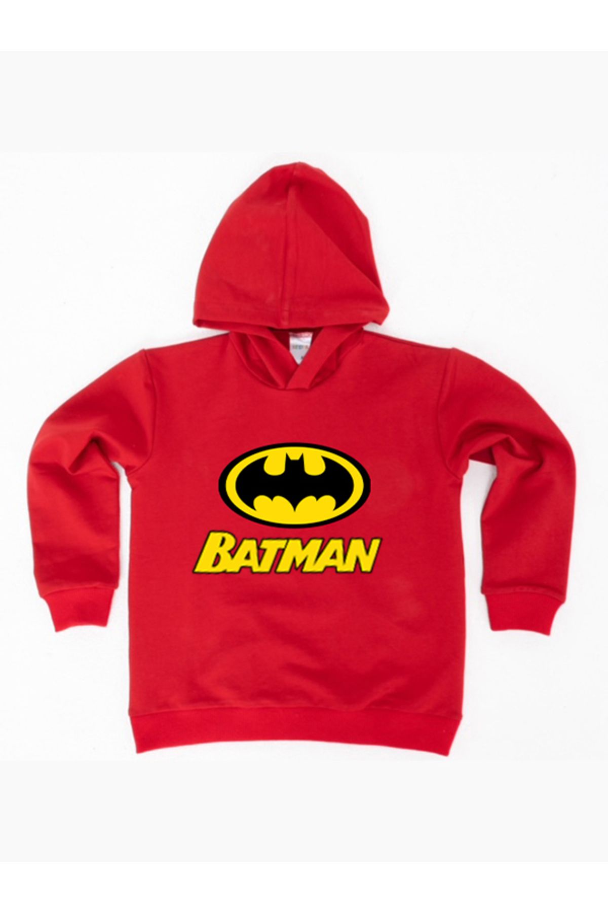 Batman Printed Hooded Cotton Fabric Kids Sweatshirt Trendyol