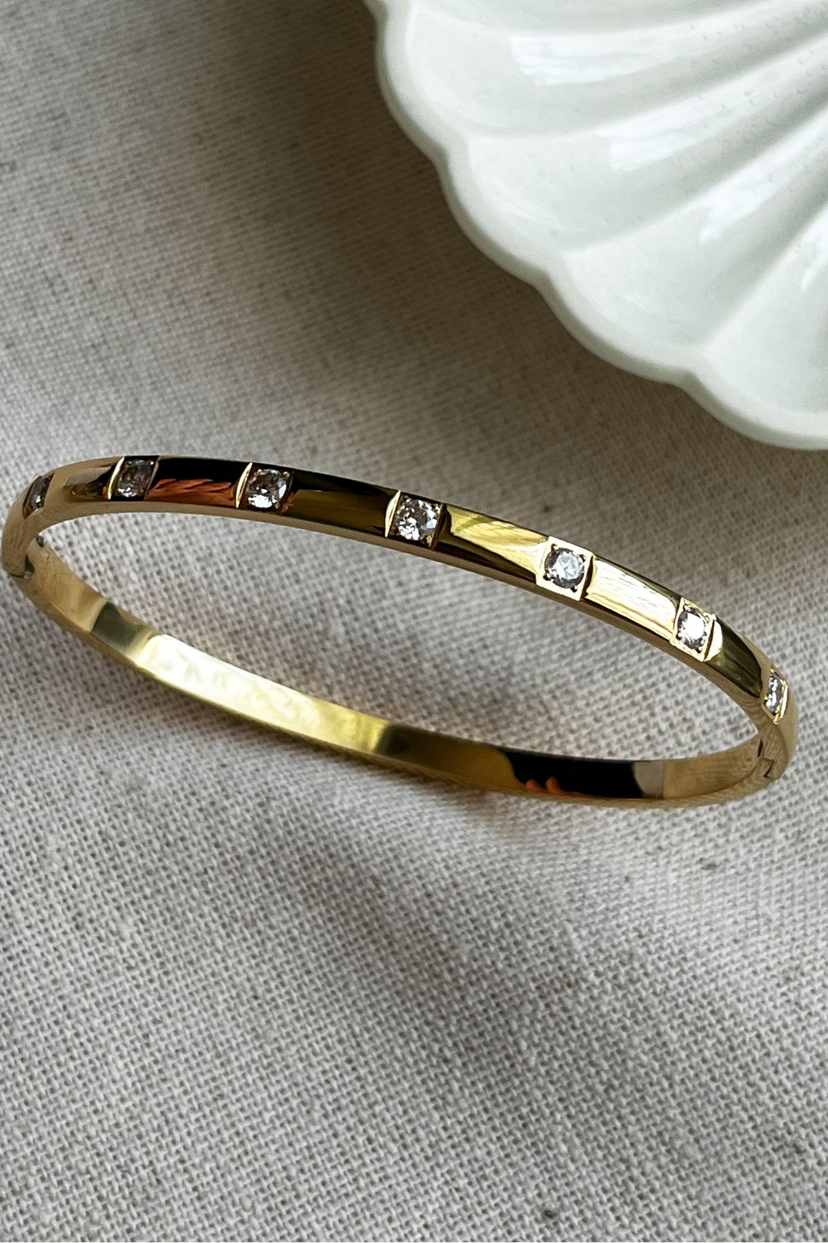Stainless steel deals diamond bracelet