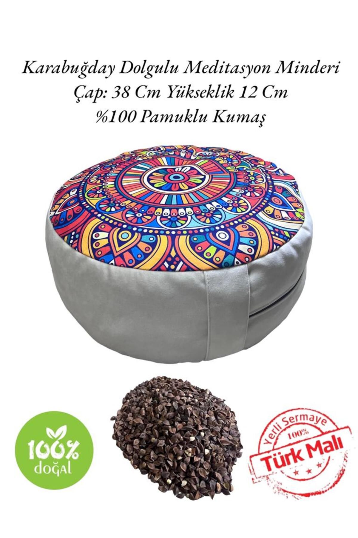 مت یوگا سفید کوسن مدیتیشن Zafu Buckheat Fill 100 ٪ پنبه REMEGE