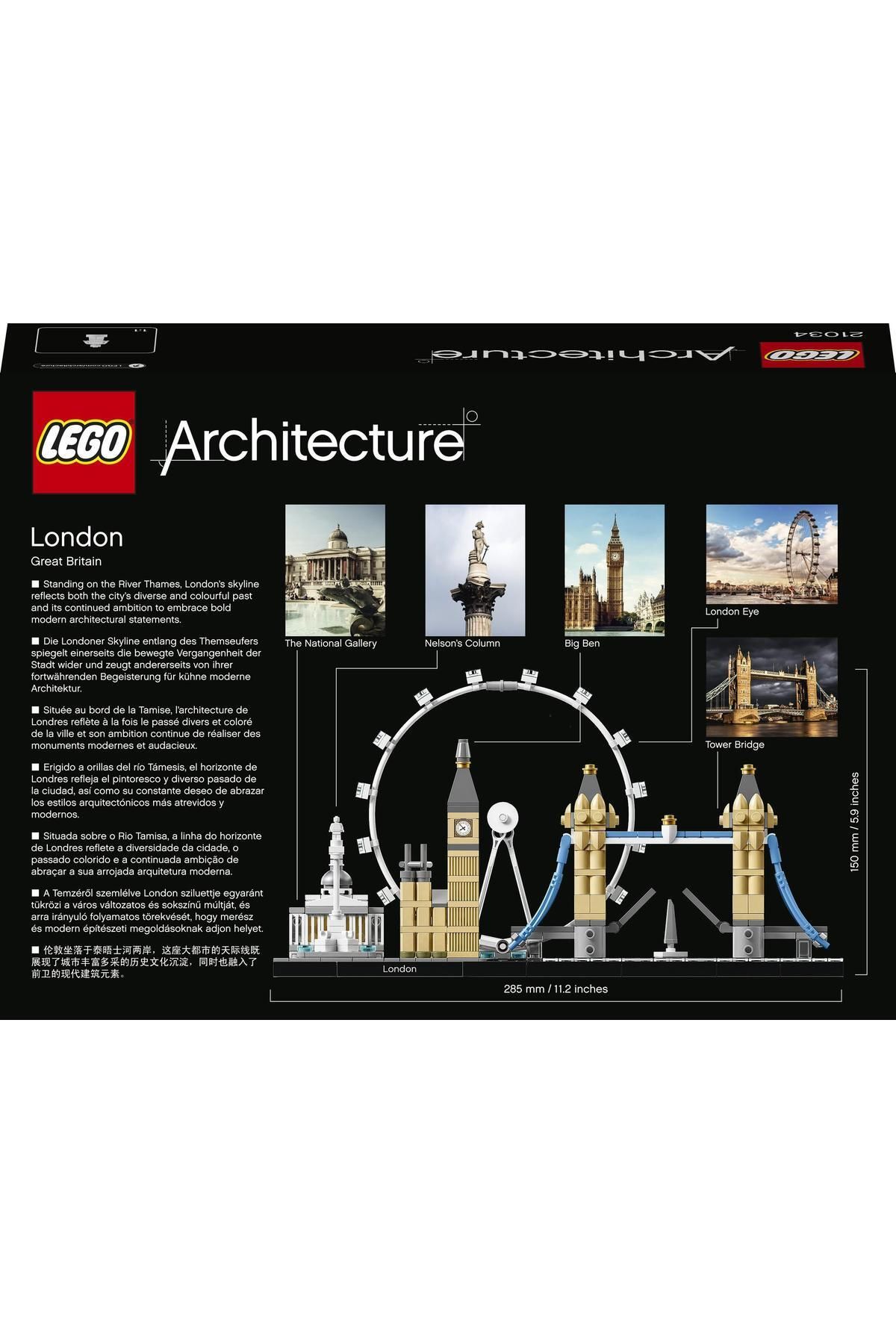 LEGO ® Architecture London 21034 - Construction Set for Adults Interested  in Travel and Architecture (468 Pieces) - Trendyol