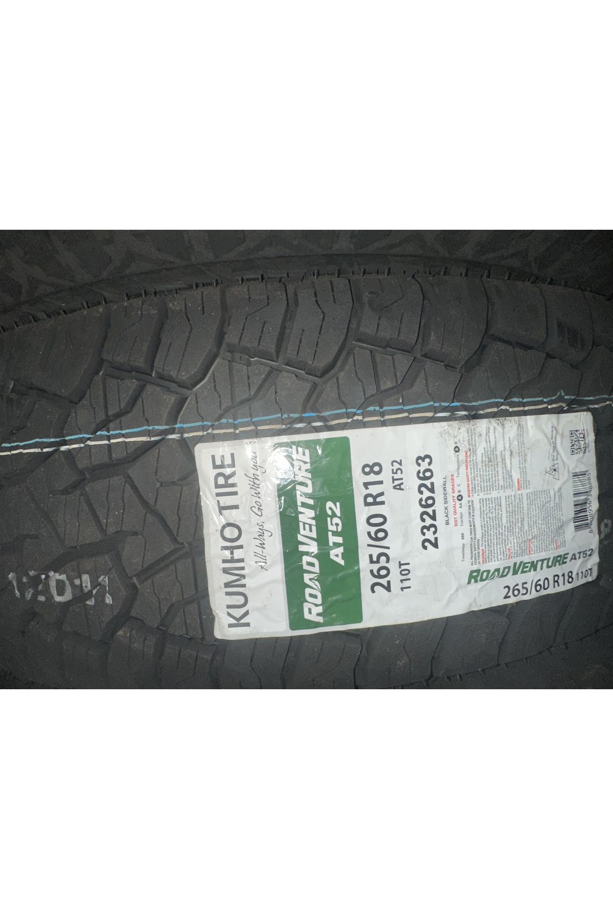 Kumho 265/60R18 110T Road Venture A/T 52 KUMHO Fiyatı, Yorumları - Trendyol