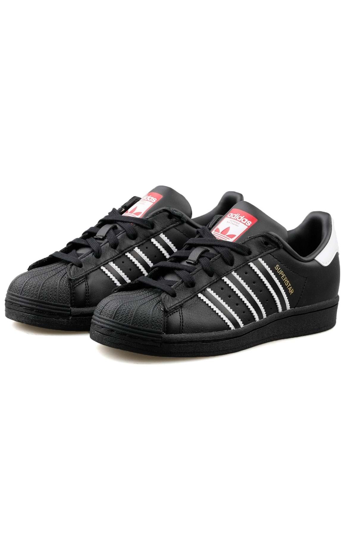 کفش پیاده روی سفید مردانه و زنانه Superstar J Foundation HQ9967 ورزشی Sport مشکی adidas