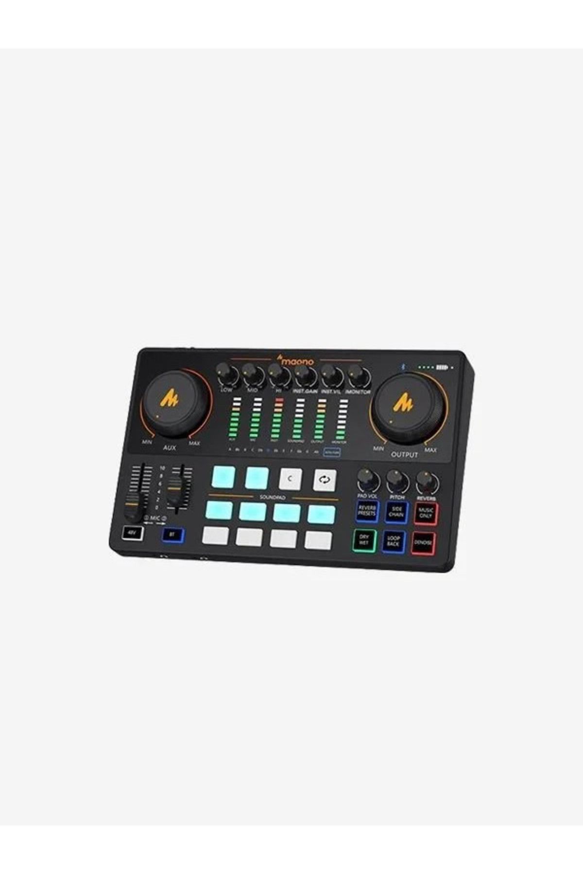MAONO Ame2 Ses Arayüzü Ve Podcast Ekipmanı Podcast Canlı Yayın Için Mikrofonlar Ile Uyumlu