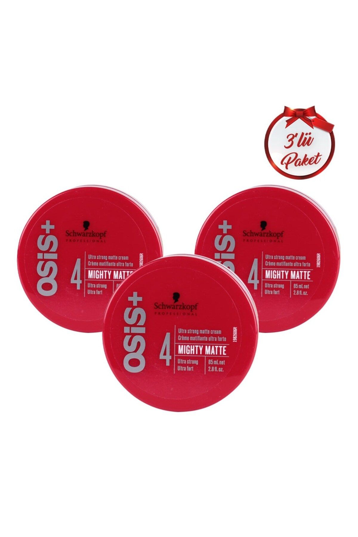 Schwarzkopf Osis+ 4 Mighty Matte Ultra Güçlü Mat Wax 85 ML 3 Adet