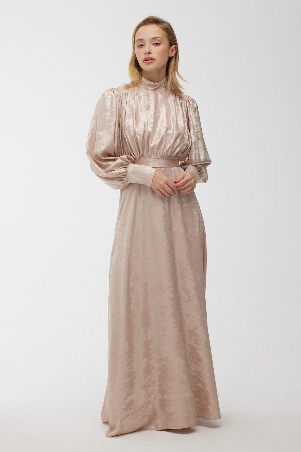 Manuka-Glitzerndes Abendkleid Lachs 6